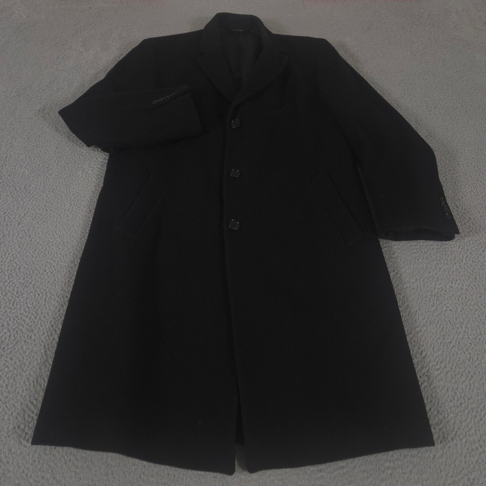 Jos. A. Bank Jacket Mens 40R Overcoat 100% Wool Single Breasted Long Top Coat